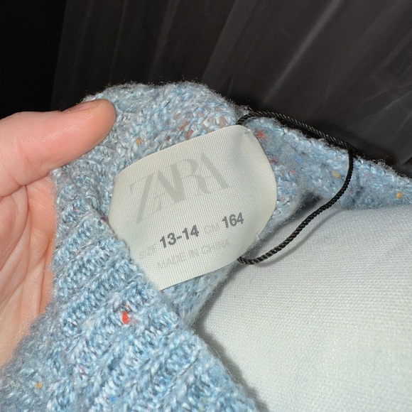 Zara Light Blue Speckled Turtleneck Sweater - Picture 3 of 3